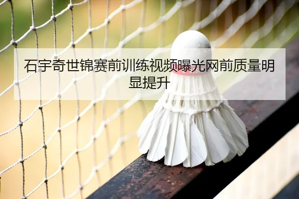 石宇奇世锦赛前训练视频曝光网前质量明显提升 | kaiyun
